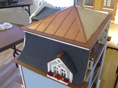 doll house metal roof|miniature wood shingles.